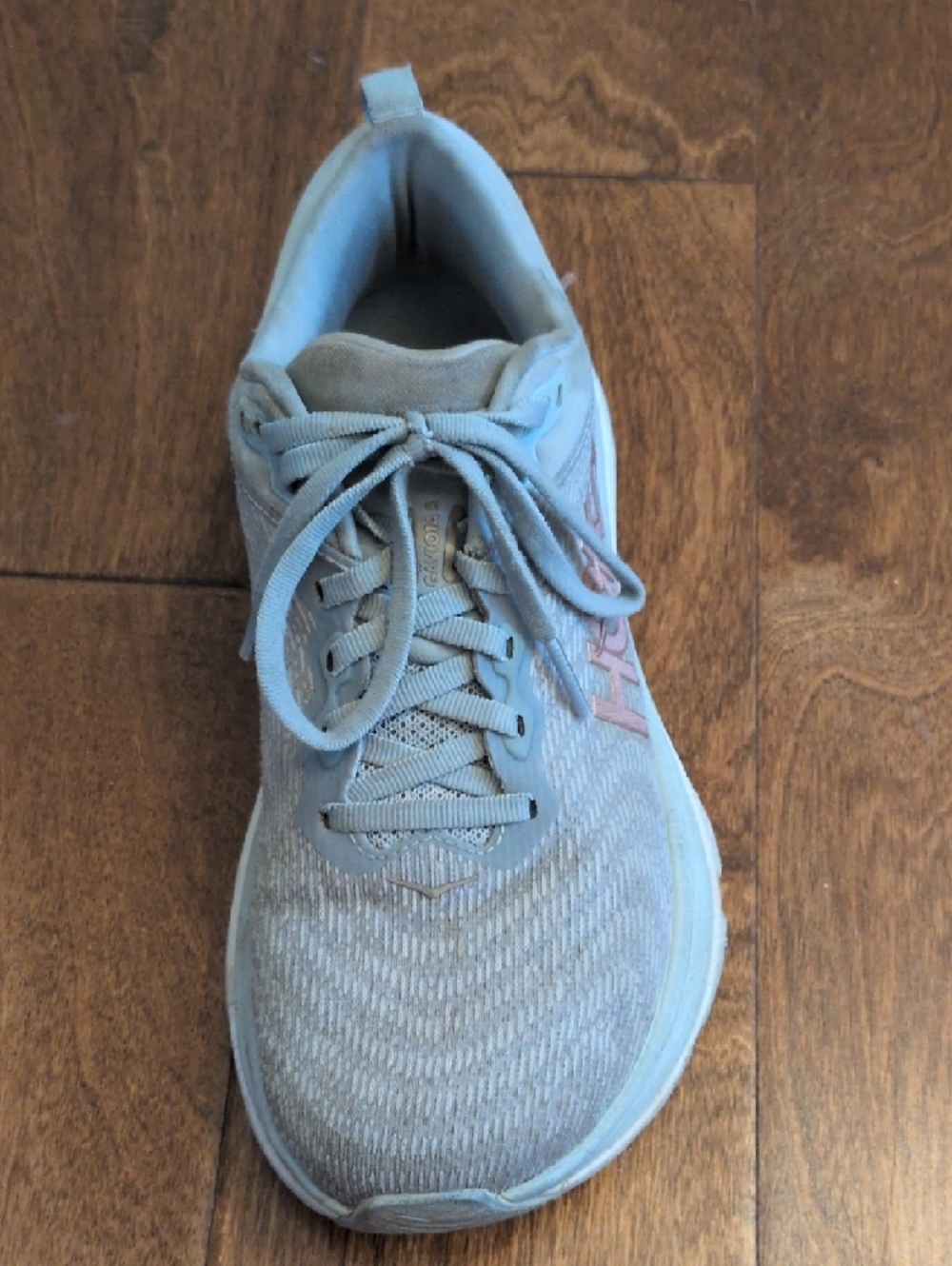 Hoka Women's Light Beige Taupe Athletic Running Shoes - Picture 2 of 5